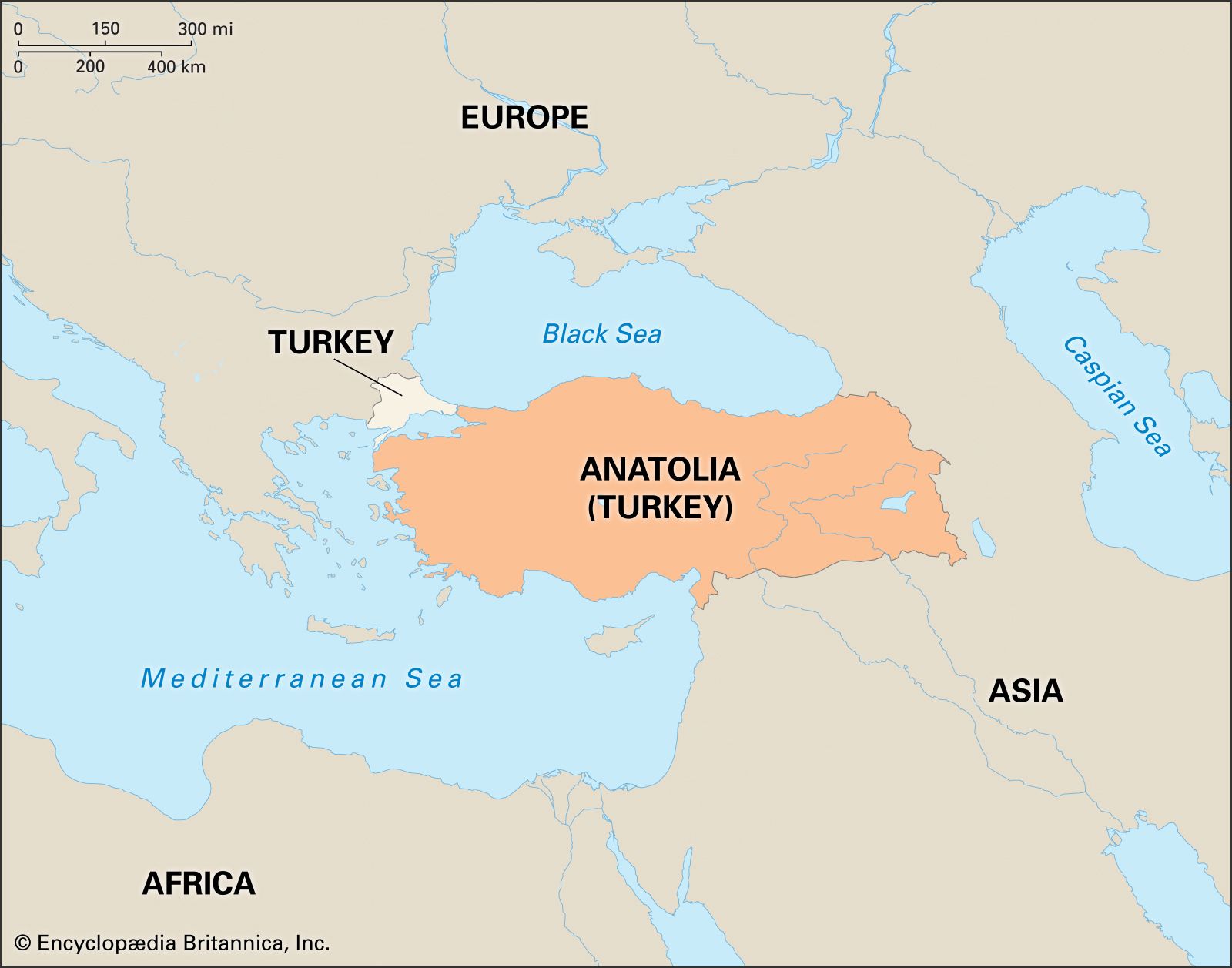 Mapa da Anatolia